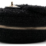 Tweed Coco Beach Barrel Shoulder Bag Black