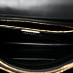 Calfskin Karung Studded Serpenti Forever Shoulder Bag Black Pink Multicolor