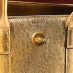 Metallic Printed Goatskin Small Bayswater Satchel Gold