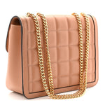 Calfskin Quilted Small Deco Shoulder Bag Camelia