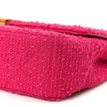 Boucle Tweed Patchwork Monogram Medium Jamie Baguette Magenta