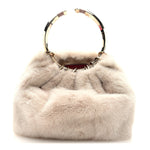 Mink Fur Clutch Pink