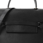 Grained Calfskin Micro Belt Bag Black