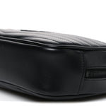 Calfskin Matelasse Monochrome Monogram Mini Lou Camera Bag Black