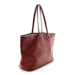 Grained Calfskin Canvas 1920 Oh! Tote Ruban GM Madder Bronze