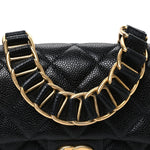 Caviar Quilted Mini Chain Soul Flap Black