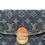 Monogram Denim Mini Pleaty Blue