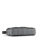 Grained Calfskin Maxi Intrecciato Cassette Crossbody Bag Deep Blue