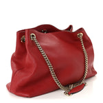 Pebbled Calfskin Medium Soho Chain Shoulder Bag Tabasco Red