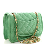 Caviar Quilted Medium Sweet Classic Flap Green