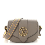 Grained Calfskin LV Pont 9 Soft PM Gris
