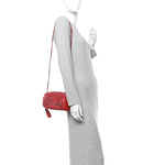 Calfskin Chain 20s Signature Bowling Bag Red