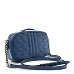 Calfskin Matelasse Aria Small GG Marmont Chain Shoulder Bag Clear Blue