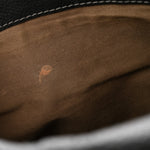 Grained Calfskin Medium Marcie Saddle Bag Black