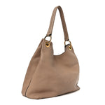Vitello Phenix Embossed Logo Hobo Caramel