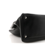 Calfskin Cerf Executive Shopper Tote Black