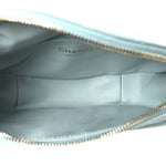 Caviar Quilted Filigree Waist Bag Light Blue