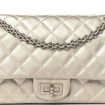 Metallic Lambskin Quilted 2.55 Reissue 225 Flap Silver