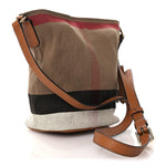 Canvas Mega Check Mini Ashby Tassel Crossbody Saddle Brown