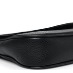 Pebbled Calfskin Medium Soho Flap Crossbody Black