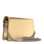 Metallic Calfskin Super Mini Dionysus Shoulder Bag Gold