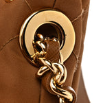 Re-Nylon Saffiano Stitched Re-Edition 1995 Chaine Drawstring Bucket Bag Brandy