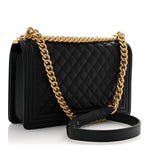 Caviar Quilted New Medium Boy Flap Black