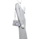Smooth Calfskin Teen Soft 16 Shoulder Bag Light Grey