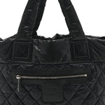 Nylon Quilted Small Coco Cocoon Tote Black