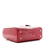 Patent Cannage Small Lady Dior Cherry Red
