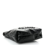 Shiny Calfskin Quilted Mini Chanel 22 So Black