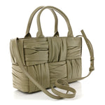 Foulard Intrecciato Pleated Arco Tote Travertine