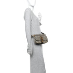 GG Supreme Monogram Textured Dollar Calfskin Blondie Belt Bag Beige Ebony New Acero