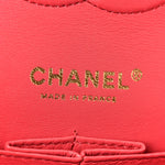Caviar Quilted Medium Double Flap Dark Pink