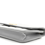 Caviar Quilted Textured CC Wallet On Chain WOC Grey