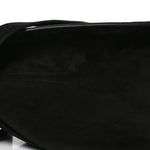 Suede Small Slouchy Banana Bag Black