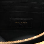 Grained Lambskin Quilted Mini Becky Double Zip Bag Blue Charron