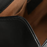 Calfskin GG Supreme Monogram Small Padlock Shoulder Bag Black Gold