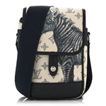 Savane Monogram Zebra Chapman Messenger BB White