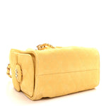 Suede Quilted Mini Chanel 25 Handbag Yellow
