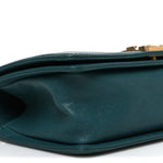 Caviar Quilted Medium Boy Flap Dark Green
