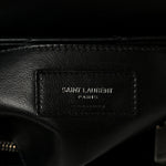Calfskin Y Quilted Monogram Small Loulou Chain Satchel Black