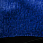 Grain De Poudre Matelasse Chevron Monogram Envelope Chain Wallet Blue Majorelle