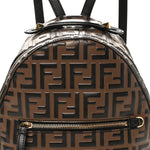 Vitello Bi-Color FF 1974 Embossed Mini Backpack Maya Black