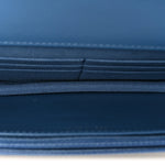 Denim Quilted Chanel 19 Wallet On Chain WOC Blue