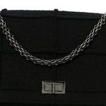 Wool Jumbo Chocolate Bar Mademoiselle Flap Black