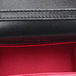 Lambskin Plexiglass Quilted Coco Love Clutch With Chain Black