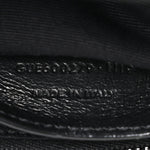 Sheepskin Matelasse Chevron Monogram Medium College Bag Black