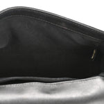 Calfskin Chevron Tweed Medium Boy Flap Black