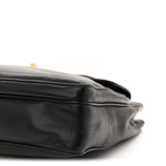 Lambskin CC Flap Shopping Tote Black